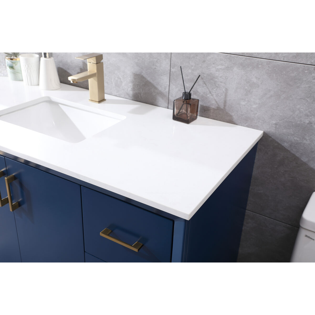 Hayes 84 X 22 X 35 inch Blue Vanity Sink Set