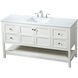 Theo 60 X 22 X 34 inch White Vanity Sink Set