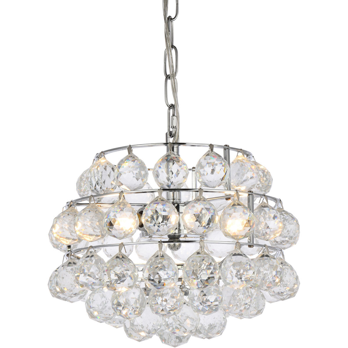 Savannah 3 Light 12 inch Chrome Pendant Ceiling Light