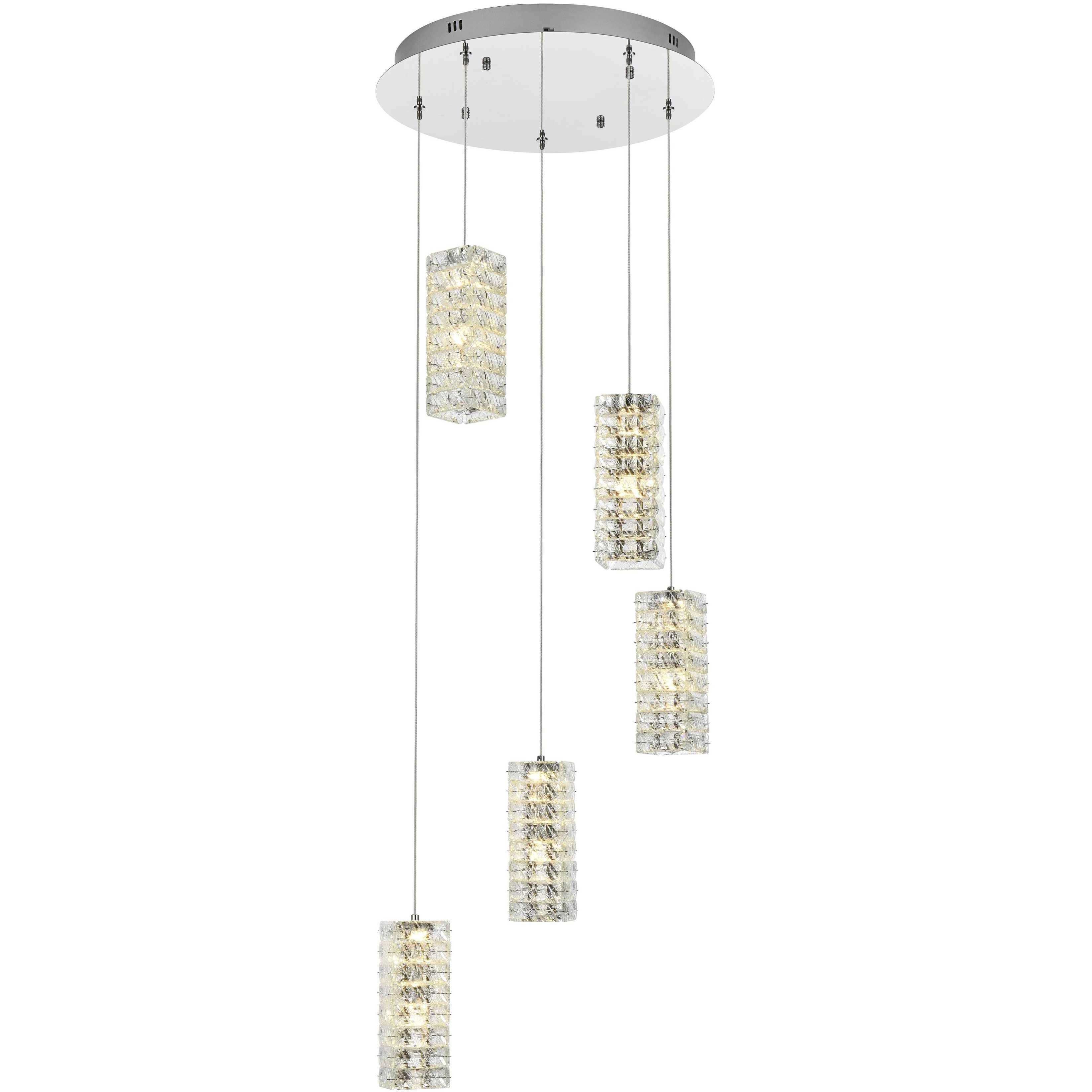 Aston 5 Light 20 inch Chrome Pendant Ceiling Light