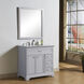 Americana 36 X 35 inch Light Grey with Carrara White Marble Vanity Set
