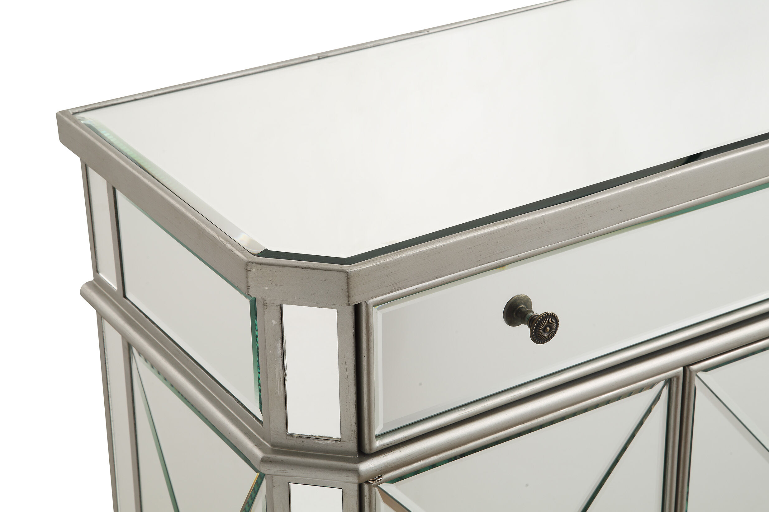 Contempo Silver with Clear Mirror Cabinet
