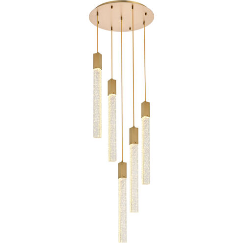 Weston 5 Light 20 inch Satin Gold Pendant Ceiling Light