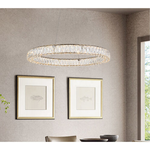 Monroe 32 inch Gold Chandelier Ceiling Light 