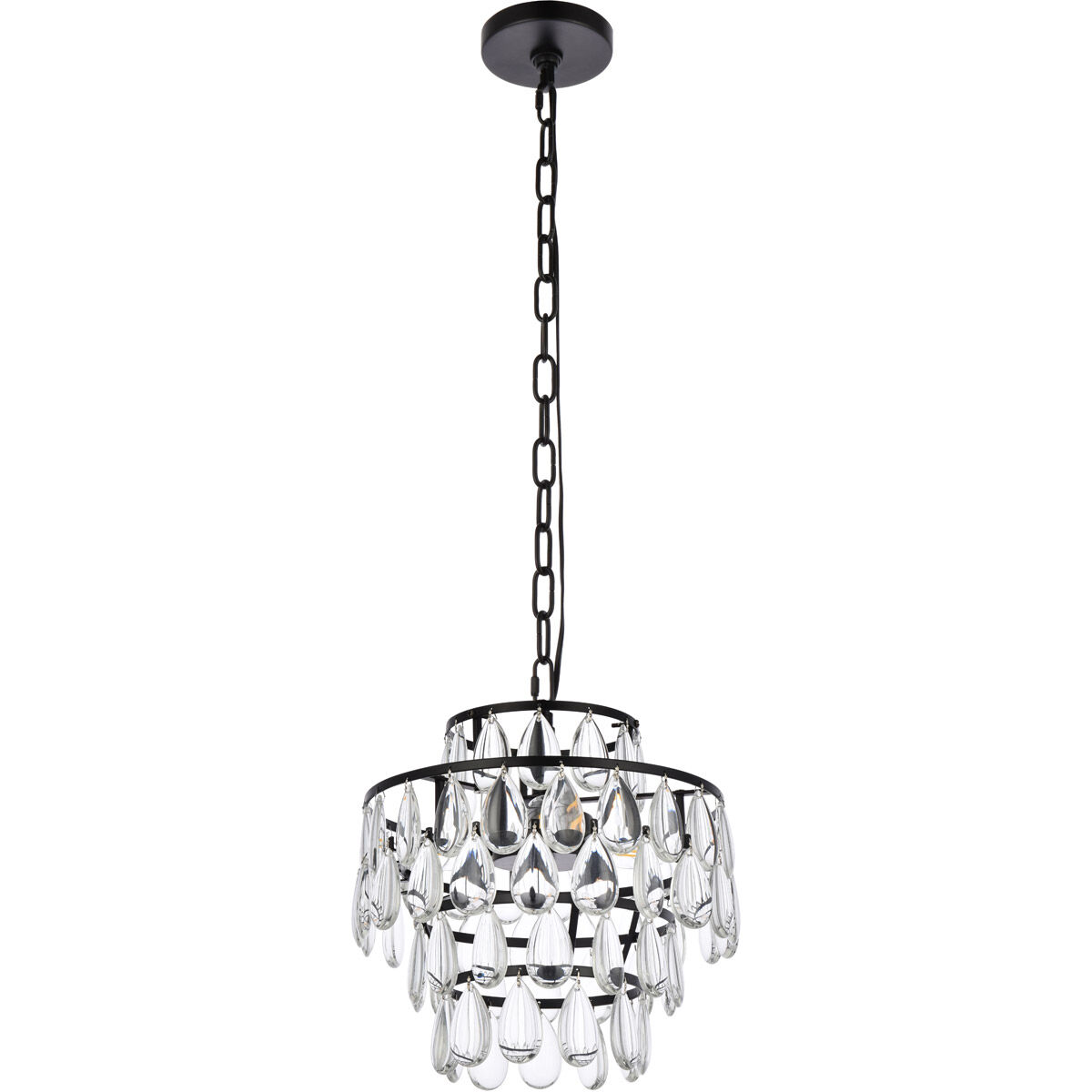 Mila 3 Light 12 inch Black Pendant Ceiling Light