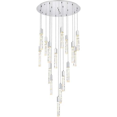 Aurora 16 Light 36 inch Chrome Chandelier Ceiling Light
