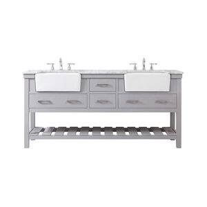 Clement 72 X 22 X 34 inch Grey Bathroom Vanity Cabinet