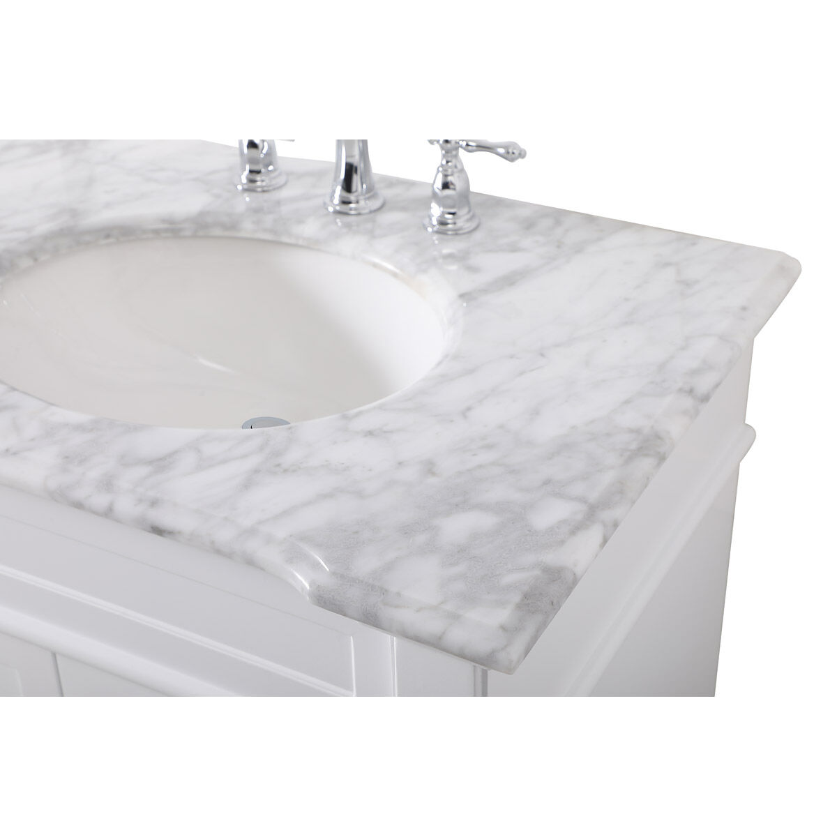Wesley 72 X 22 X 35 inch White Vanity Sink Set