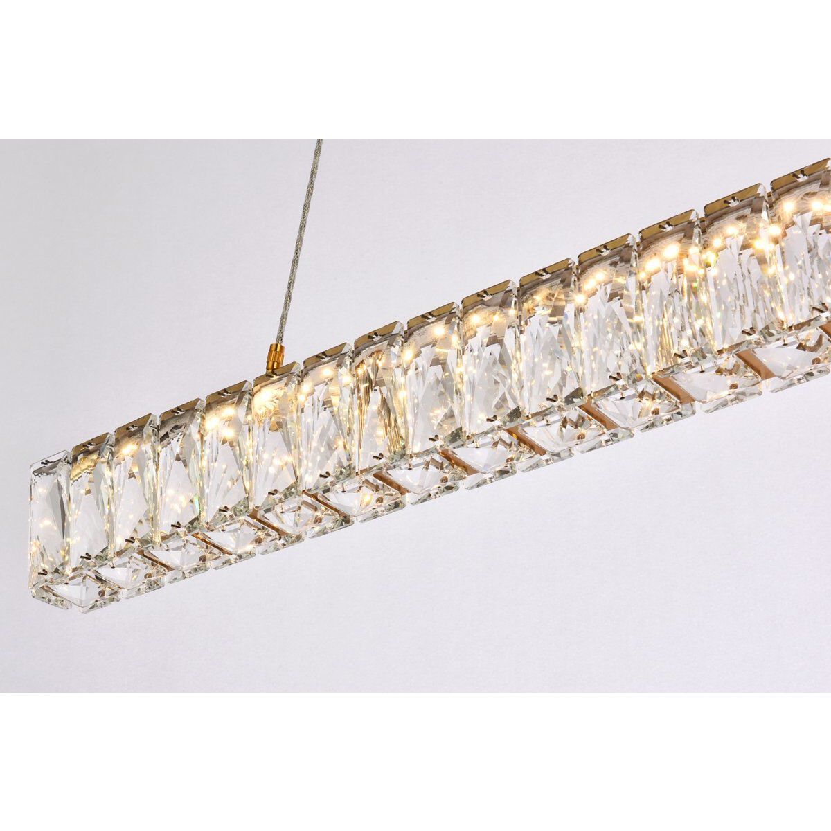 Monroe 1 Light 31 inch Gold Linear Pendant Ceiling Light