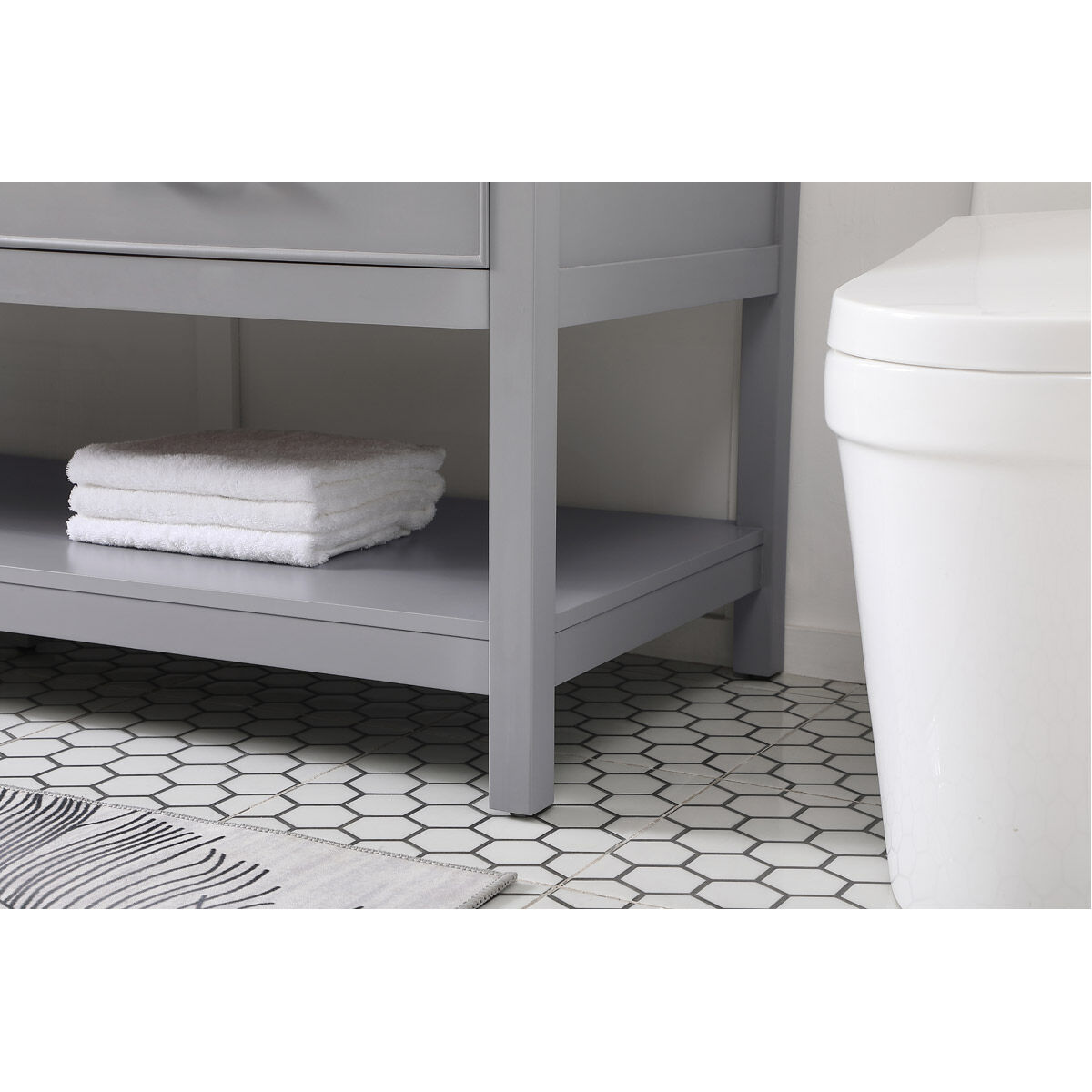 Sinclaire 60 X 22 X 34 inch Gray Vanity Sink Set