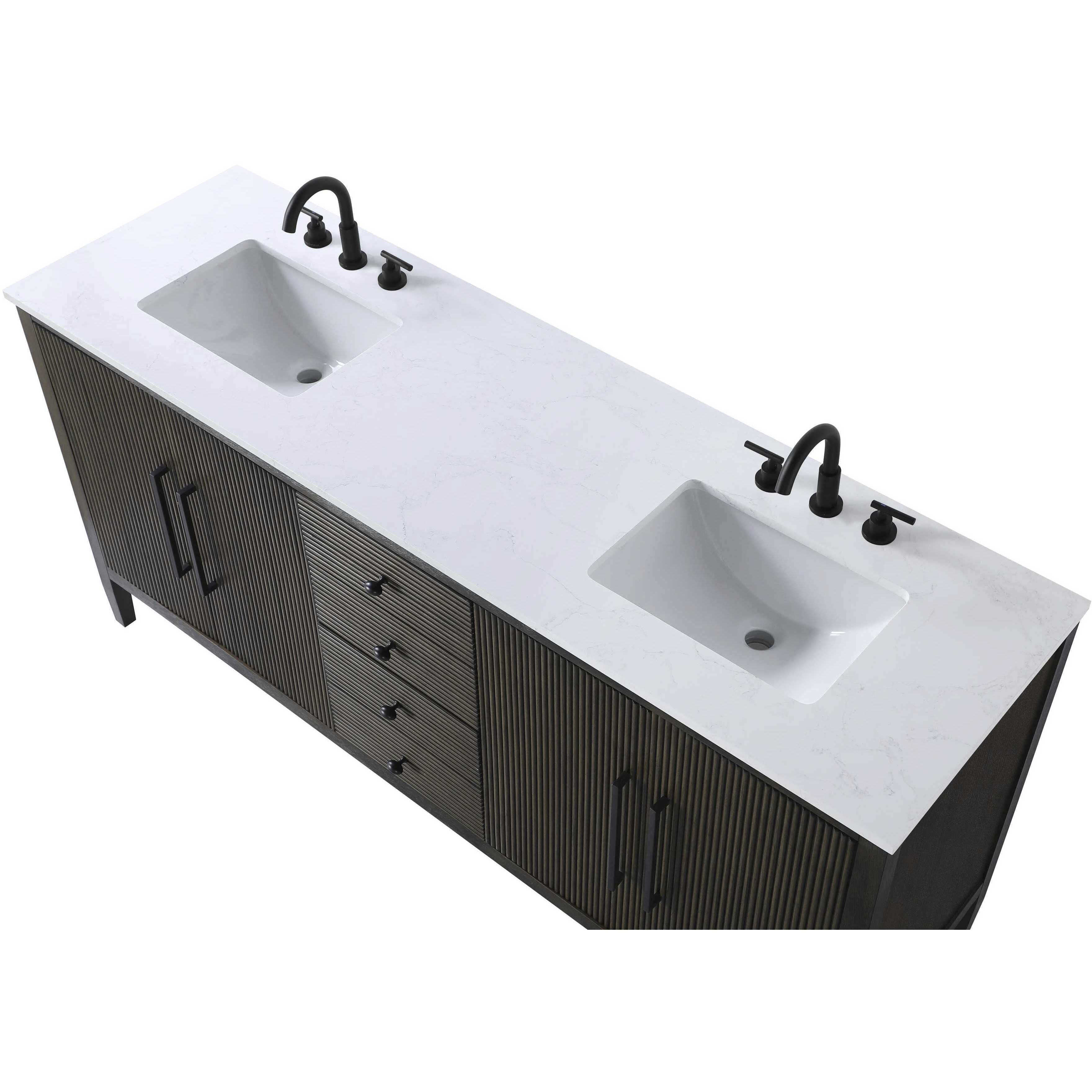 Blakely 72 X 34 inch Chocolate Oak Bathroom Vanity Cabinet