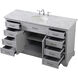 Americana 60 X 22 X 35 inch Grey Vanity Sink Set