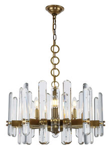 Lincoln 10 Light 25 inch Burnished Brass Chandelier Ceiling Light, Urban Classic 