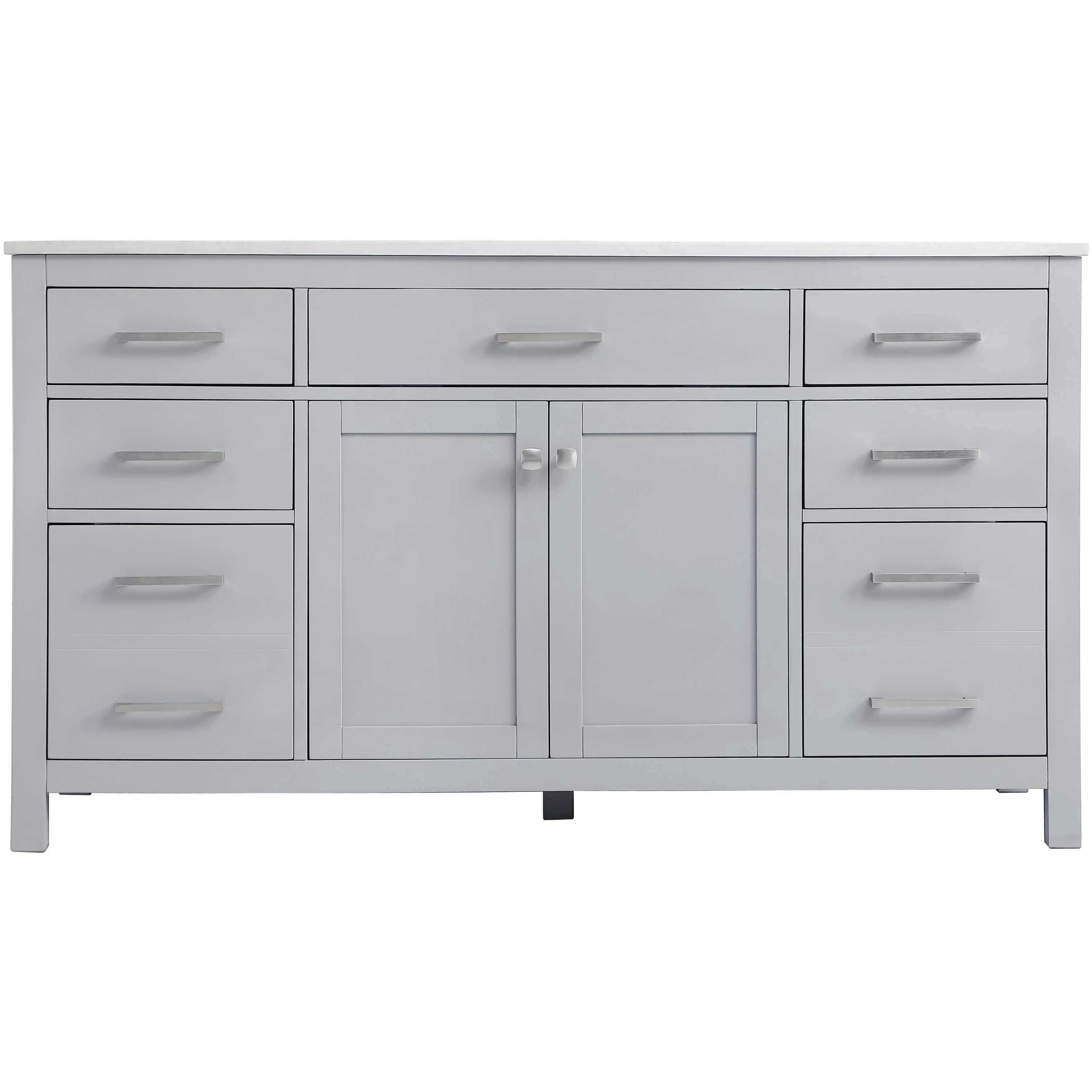 Lewis 60 X 22 X 34 inch Grey Vanity Sink Set