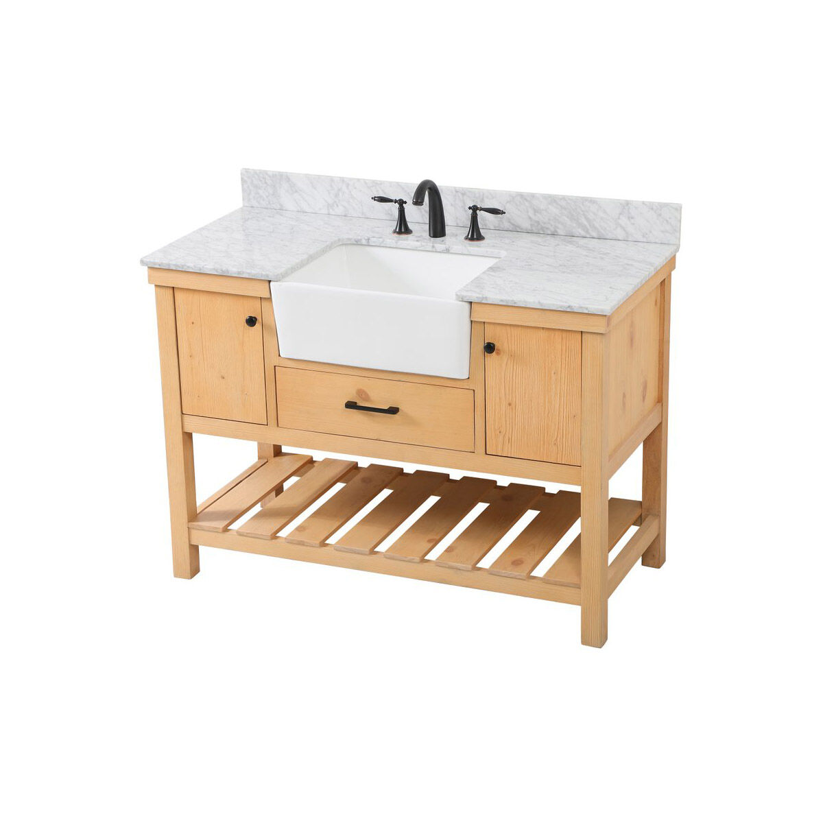 Clement 48 X 22 X 34 inch Natural Wood Bathroom Vanity Cabinet