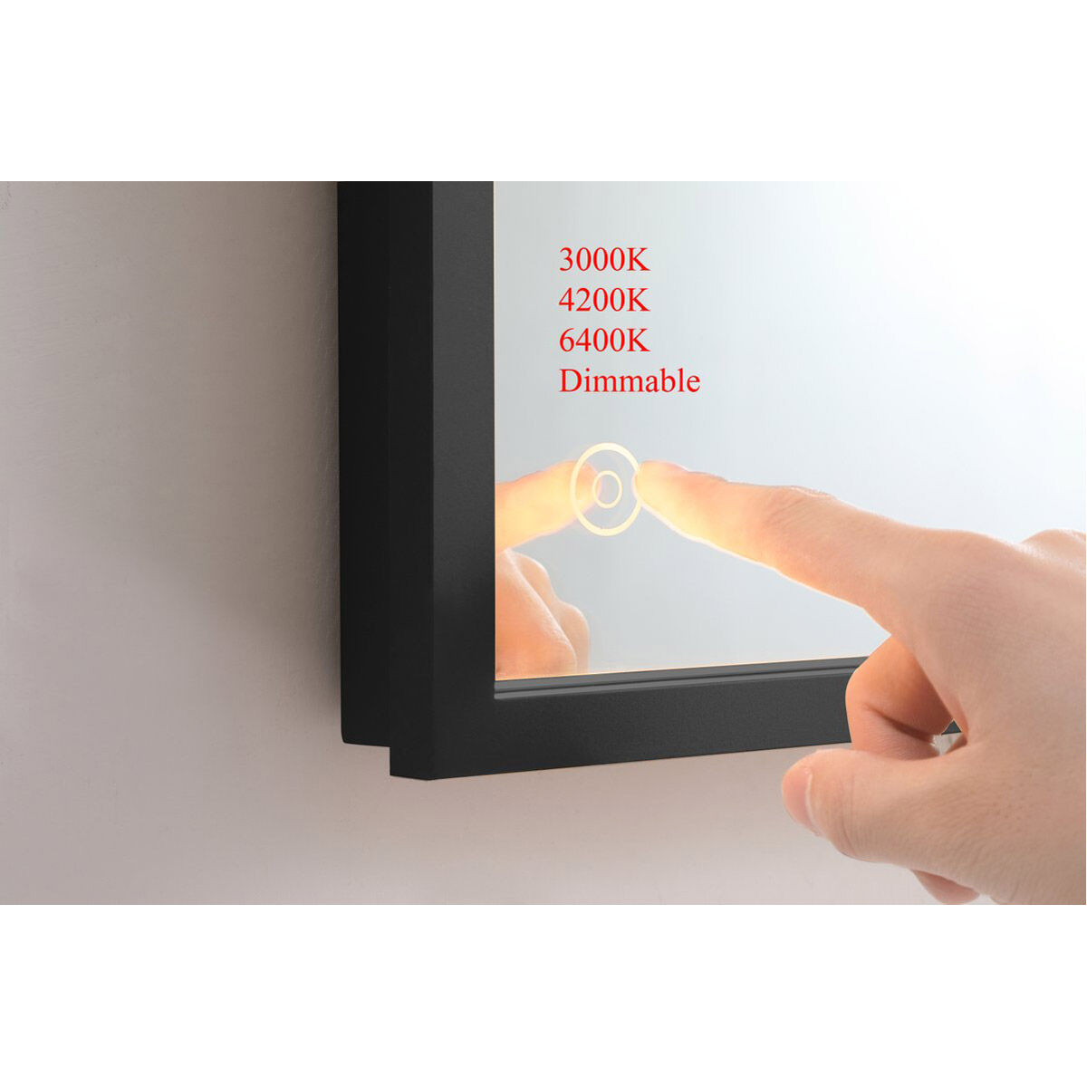 Pier 36 X 18 inch Black LED Mirror