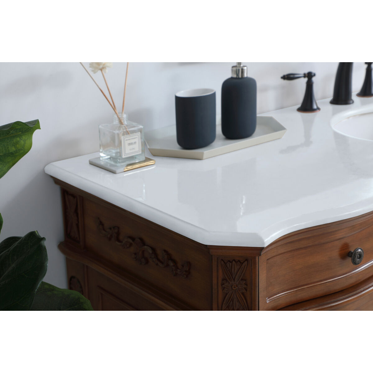 Danville 60 X 21 X 36 inch Teak Vanity Sink Set