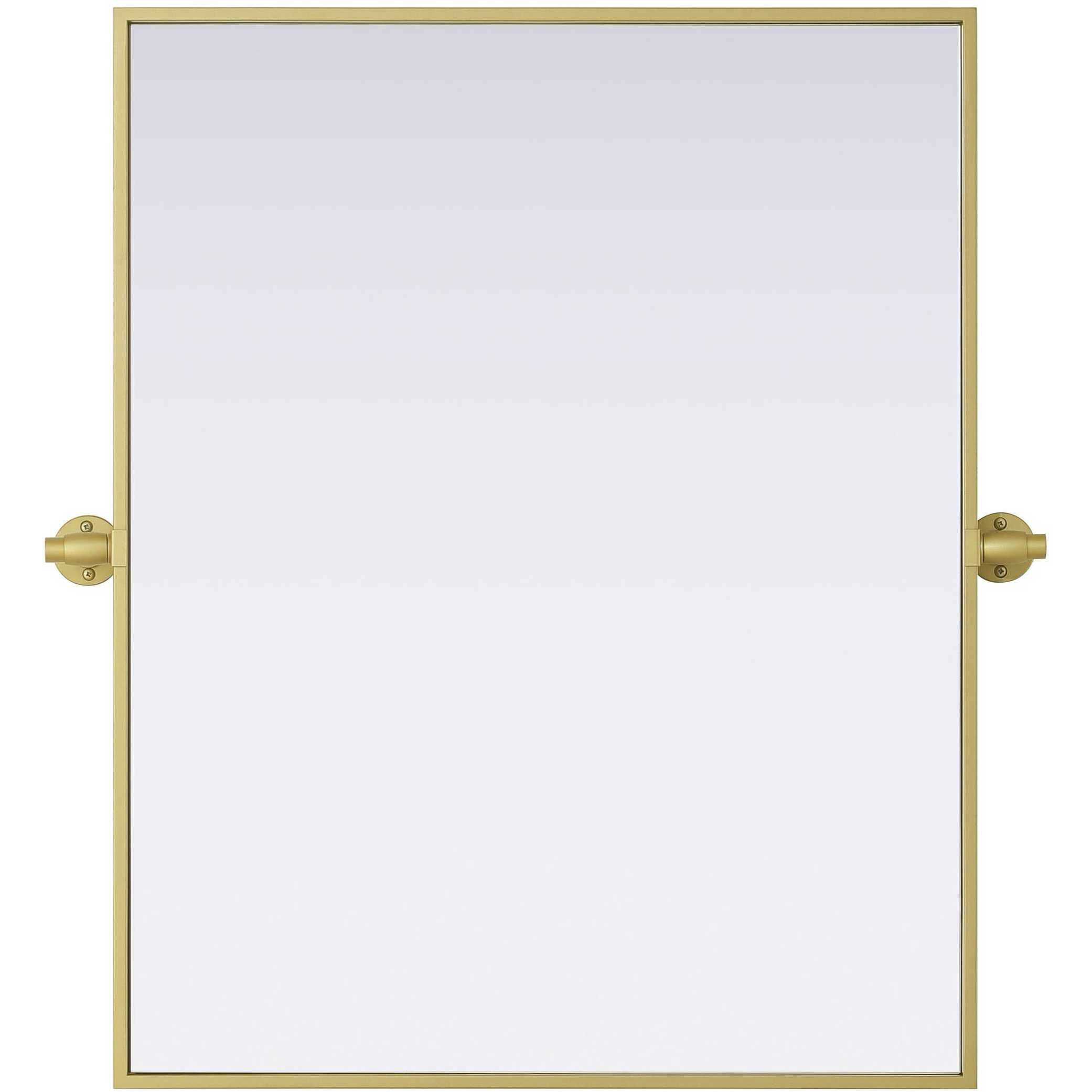 Amoura 30 X 24 inch Brass Mirror