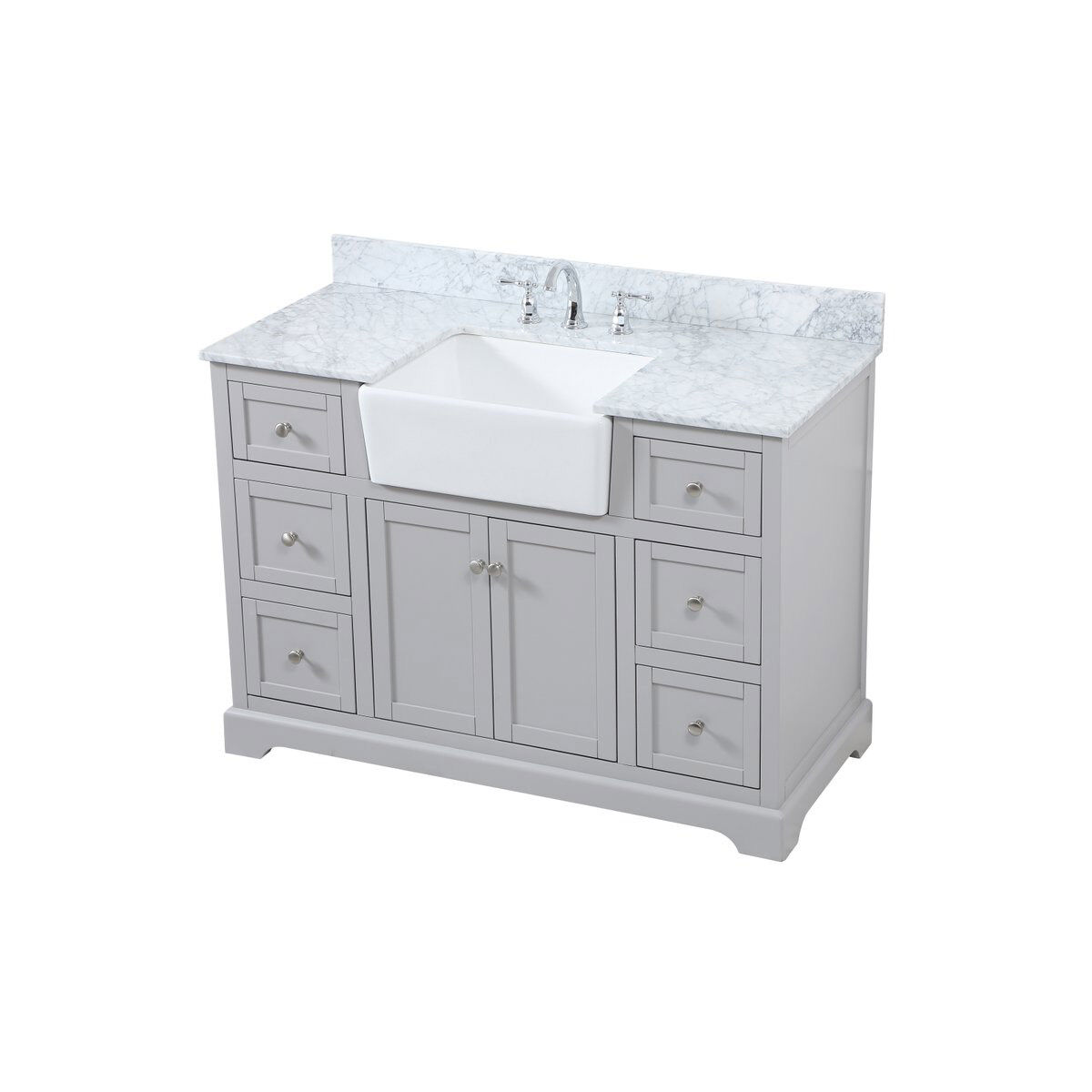 Franklin 48 X 22 X 35 inch Grey Bathroom Vanity Cabinet