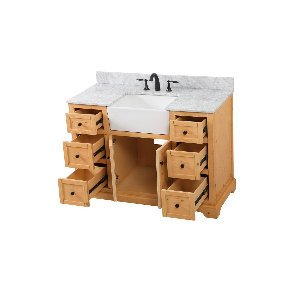 Franklin 48 X 22 X 34.75 inch Natural Wood Bathroom Vanity Cabinet