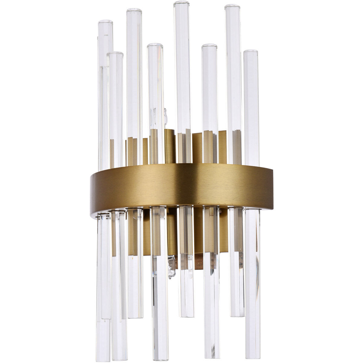 Dallas 2 Light 8 inch Gold and Clear Wall Sconce Wall Light