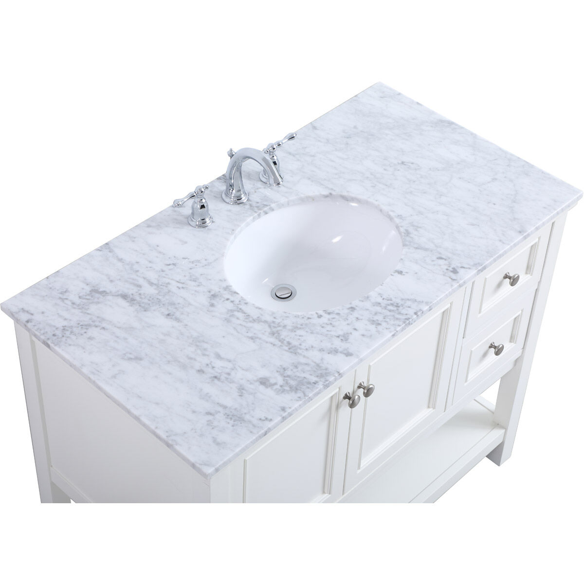 Metropolis 42 X 22 X 33.75 inch White Vanity Sink Set