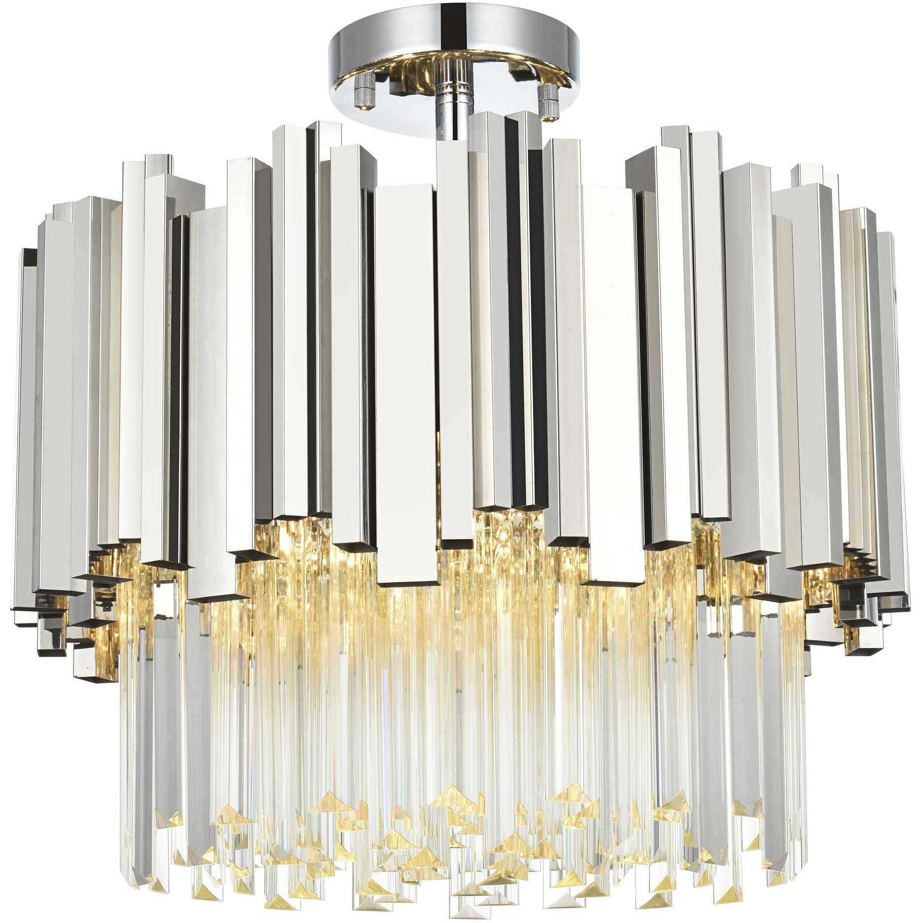 Willow 4 Light 16 inch Chrome Flush Mount Ceiling Light