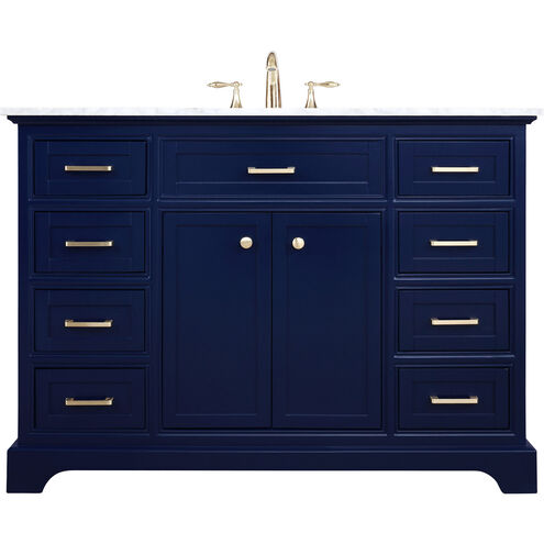 Americana 48 X 22 X 35 inch Blue Vanity Sink Set