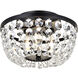 Cora 3 Light 10 inch Black Flush Mount Ceiling Light
