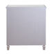 Contempo Silver Bedside Cabinet, 3-Drawer, Clear Mirror