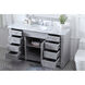 Wesley 60 X 22 X 35 inch Grey Vanity Sink Set