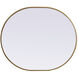 Asha 36 X 30 inch Brass Mirror in 30 x 36
