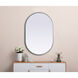 Asha 36 X 24 inch Silver Mirror in 24 x 36