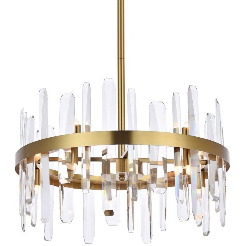 Serena 10 Light 20 inch Satin Gold Pendant Ceiling Light