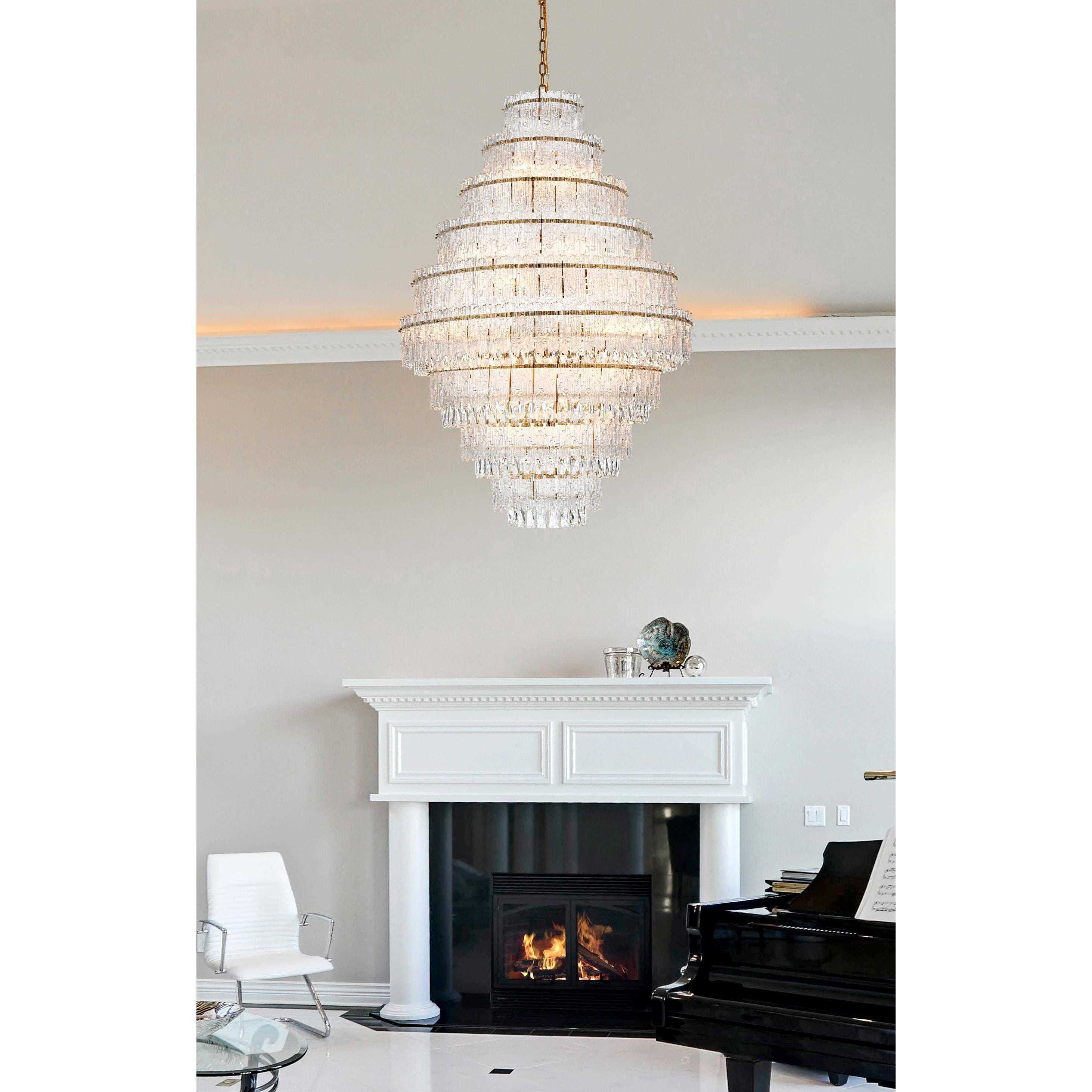 Emilia 27 Light 36 inch Satin Gold Chandelier Ceiling Light