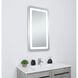 Genesis 36 X 20 inch Glossy White LED Mirror