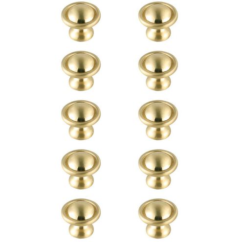 Kadea Brushed Gold Hardware Cabinet Knob, Set of 10
