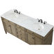 Park Avenue 72 X 21.5 X 35 inch Driftwood Vanity Sink Set in Dark Walnut