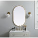 Asha 40 X 24 inch Brass Mirror in 24 x 40