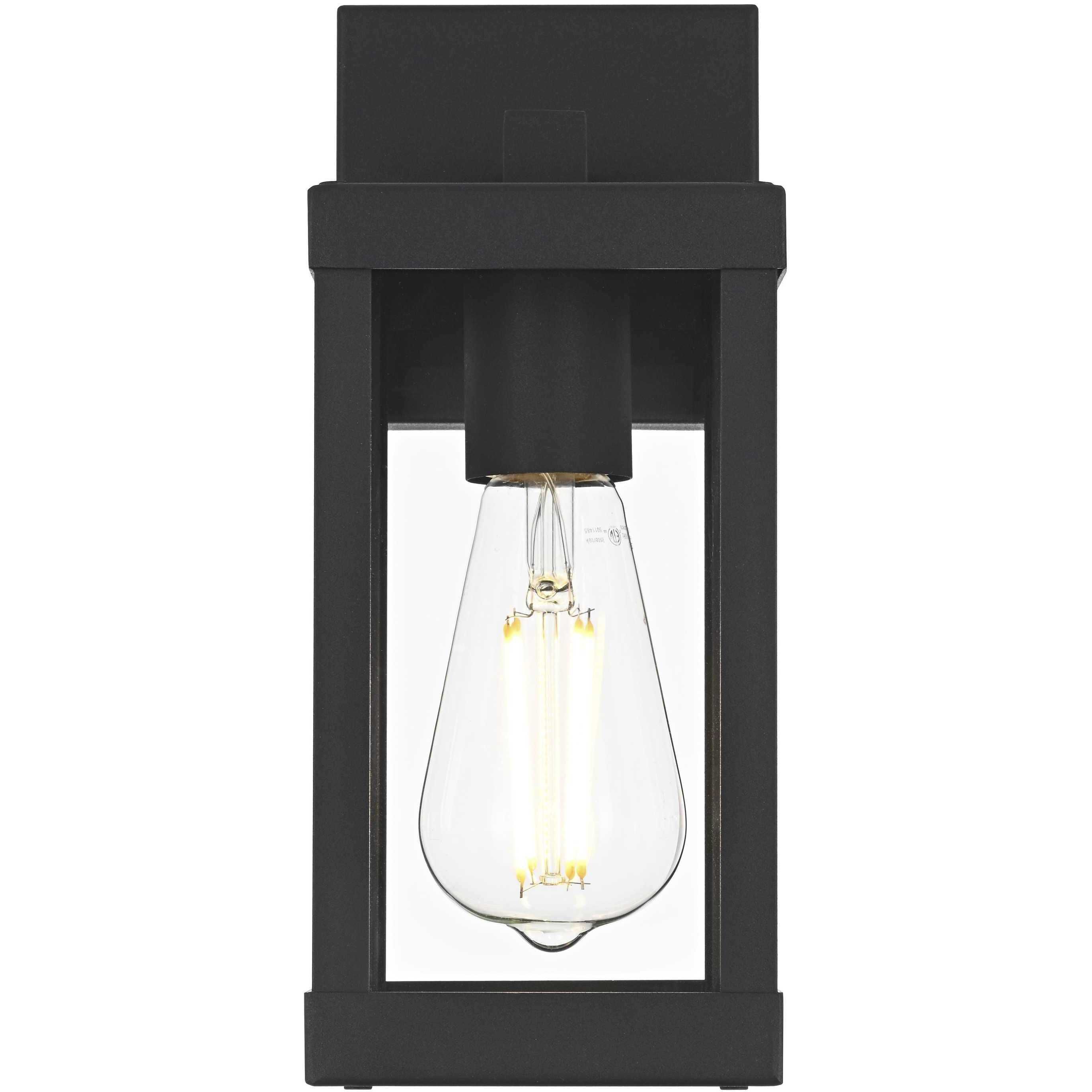 Peter 1 Light 11 inch Black Outdoor Wall Sconce