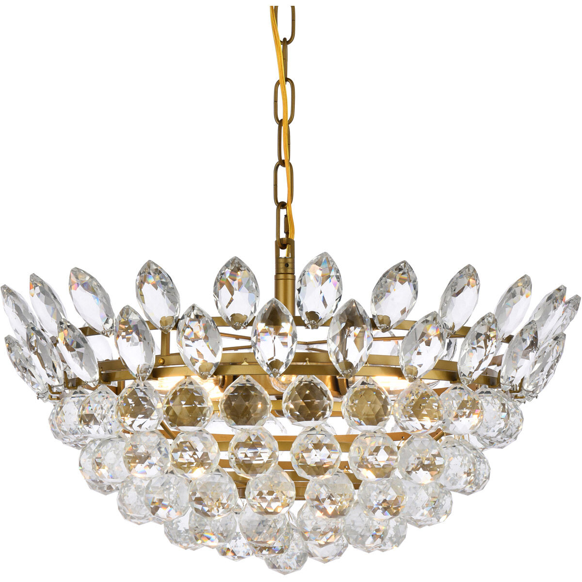 Emilia 5 Light 20 inch Brass Pendant Ceiling Light