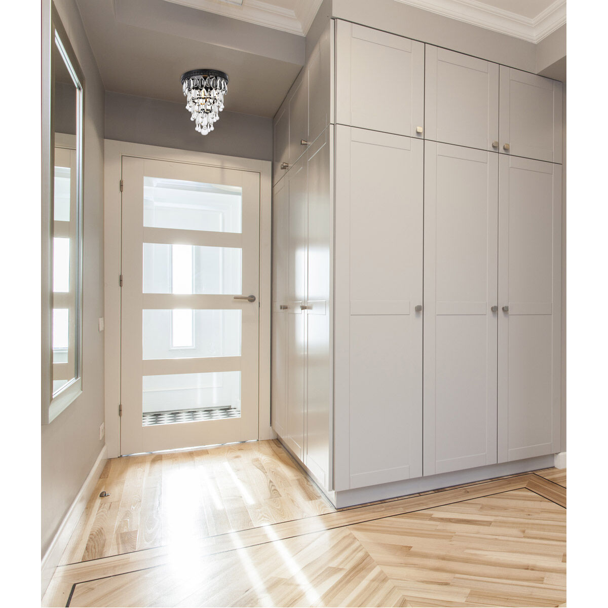 Nordic 1 Light 9 inch Black Flush Mount Ceiling Light