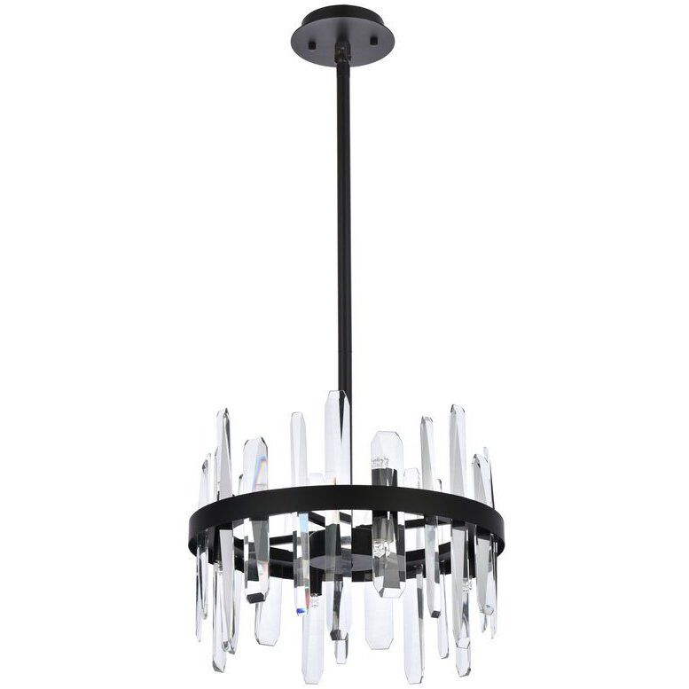 Serena 8 Light 16 inch Black Pendant Ceiling Light