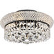 Primo 4 Light 12 inch Black and Clear Flush Mount Ceiling Light
