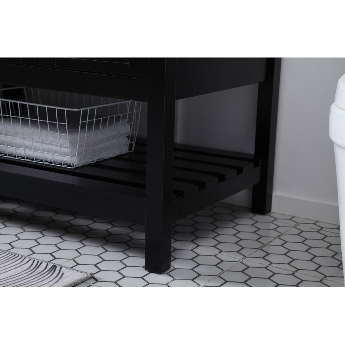 Theo 72 X 22 X 34 inch Black Vanity Sink Set