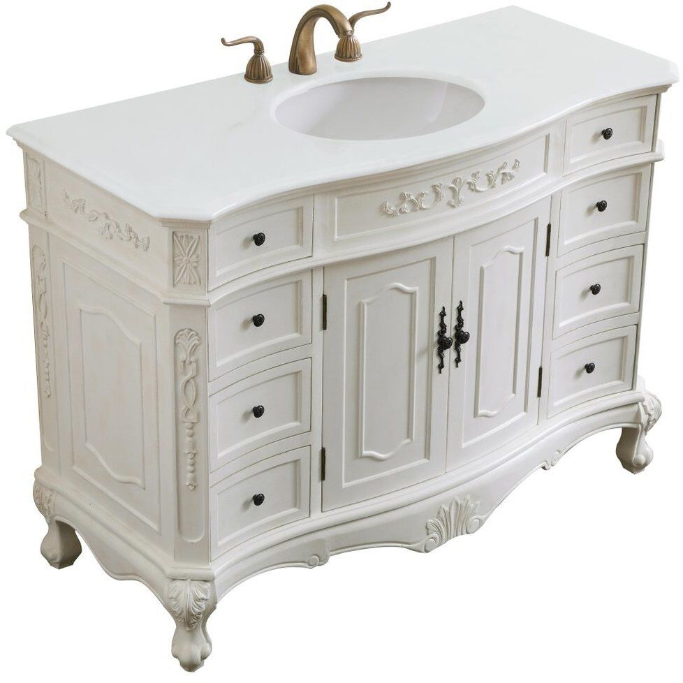 Danville 48 X 21 X 36 inch Antique White Vanity Sink Set