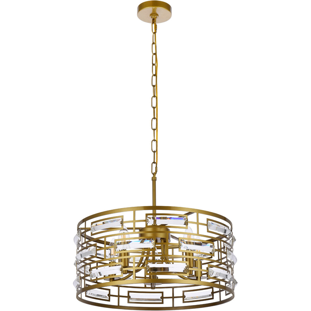 Kennedy 5 Light 18.5 inch Brass Pendant Ceiling Light