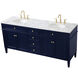 Park Avenue 72 X 22 X 35 inch Blue Vanity Sink Set