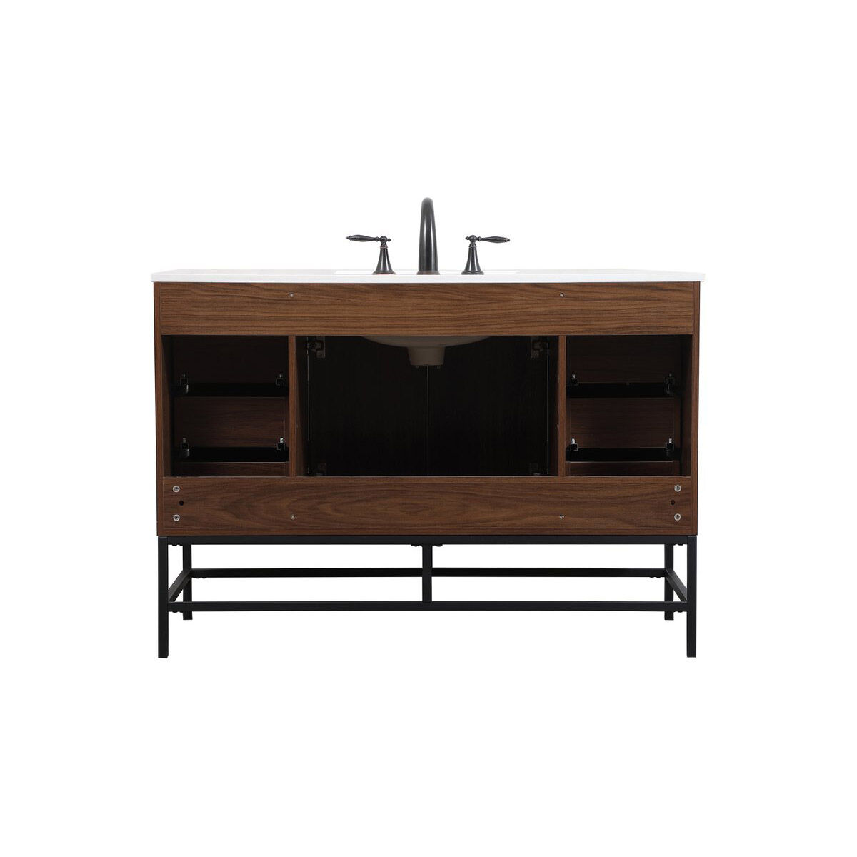 Eugene 48 X 22 X 34 inch Walnut Vanity Sink Set