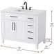 Virginia 42 X 35 inch White Bathroom Vanity Cabinet
